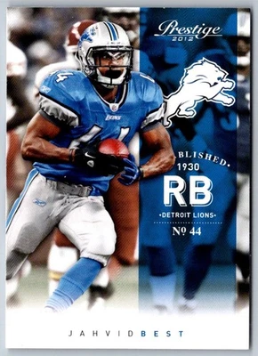 2012 Panini Prestige Jahvid Best #61 Detroit Lions Football Card - Image 1 of 2