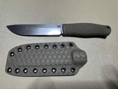 Benchmade 202 Leuku Fixed Blade Knife Ranger Green (5.19" Satin CPM-3V) - Image 1 of 4