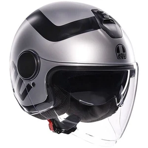AGV Eteres Urban Jet Motorcycle Motorbike Helmet - Rimini Matt Grey Black - Picture 1 of 7