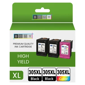 Refilled 305XL Black Twin / Colour For HP Deskjet 2710 - 2730 - Picture 1 of 1
