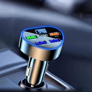Adaptateur Chargeur Voiture Affichage LED Innovant Prise en charge de Plusieurs - Photo 1 sur 12