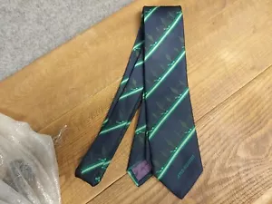 Essex Navy Blue Atco Qualcast Emblem Casual Shirt Tie  - Picture 1 of 3