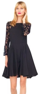 Yumi Kim Damen zartes Spitzen Seiden Print Kleid Gr. XS Neu mit Etikett 249 schwarz weiß - Bild 1 von 7