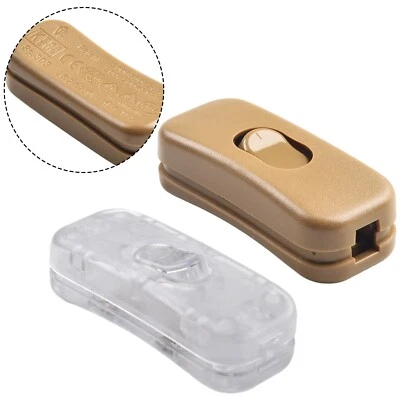 Interrupteur en ligne interrupteur à bascule lampe de chevet interrupteur cordon câble ON OFF plastique - Photo 1/4