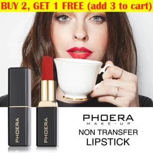 PHOERA Long Lasting Velvet Matte Lip Color Waterproof Lipstick Pigment Makeup AU - Picture 1 of 17