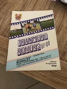 Tranmere Rovers V Burnley 1987 Soccer/football Programme - Picture 1 of 2