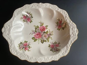 VTG old Foley hamony rose bone china 12” handled fruit bowl James kent ltd - Picture 1 of 6