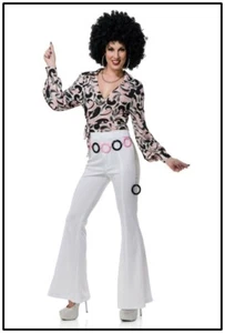 Charades Women's 70's Diva Disco Dancing Queen - Costume 1970's Disco Shirt - Picture 1 of 1