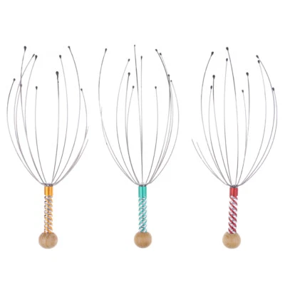 MARKENLOS Kopf Kopfhaut Massagegerät mit Holzgriff zur Entlastung und Entspannung im Spa