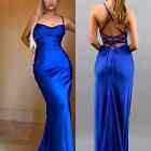 La Femme Royal Blue Ribbon Back Formal Gown, NWT, Size 6