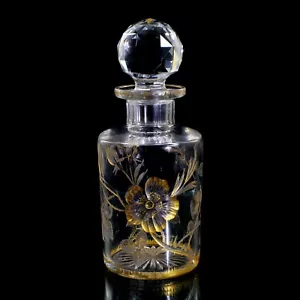 Großer Flakon mit Tiefschnittdekor und Goldmalerei, Baccarat um 1900 - Picture 1 of 9