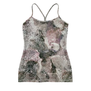 Canotta Lululemon donna 10 Power Y reggiseno canotta multicolore fantasia mimetica integrata - Foto 1 di 10