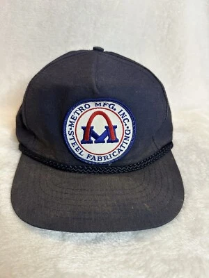 Vintage 80s Metro Manufacturing Steel Fabrications Rope Snapback Hat Cap Patch - Image 1 of 4