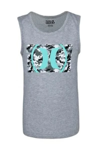 Hurley Little Boy's Icon Fill DK Gray Heather Tank Top Camo Logo T-Shirt 4/5/6/7 - Picture 1 of 1