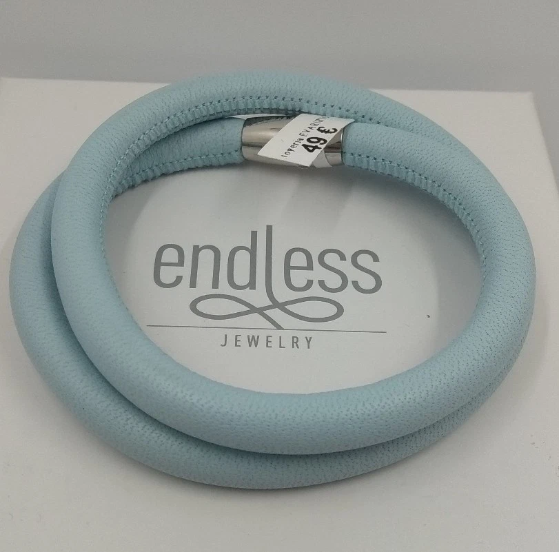 ENDLESS JEWELRY. Armband 2 Drehungen. 40 Cm. Hellblau. - Bild 1 von 1