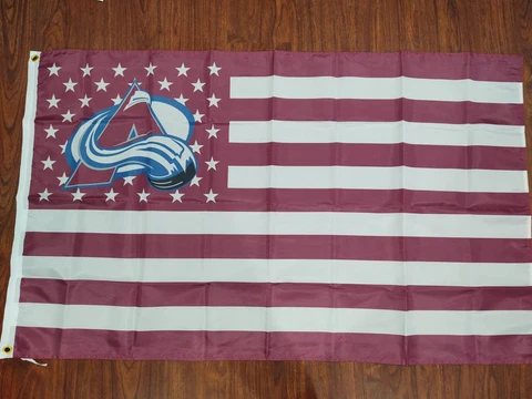 Colorado Avalanche 3x5 American Flag. US seller. Free shipping within the US!!! Cover
