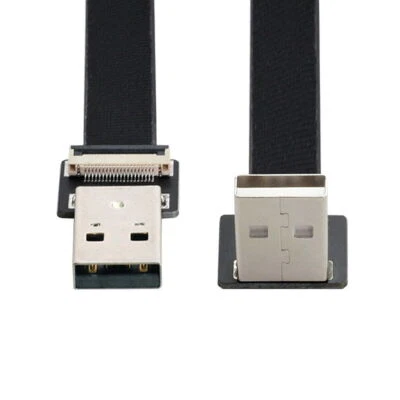 CY Cablecc Up USB 2.0 Type-A Male to Type-A Male Data Flat Slim FPC Cable - Image 1 of 4