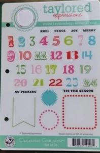 Taylored Expressions Rubber Stamps " Christmas Countdown " - EuC COMB-SHIP  - Picture 1 of 2