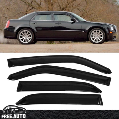 Fits 05-10 Chrysler 300 Dodge Magnum 4PCS Window Visor Vent Rain Guard - Image 1 of 4