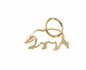 Polar Bear Key Ring Tin Made JAPAN Animal accessory New - Picture 1 of 4
