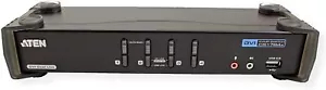 ATEN CS1784A 4 Port USB DVI Dual Link KVMP Desktop Switch + Cables, Black - Picture 1 of 4