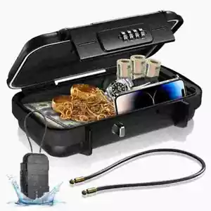 Safe Box Lock Portable Mini Security 4 Combination Travel Cash Key Lock Storage - Picture 1 of 12