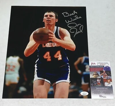 Dan Issel signed Denver Nuggets 11x14 photo autographed HOF JSA - Image 1 of 2