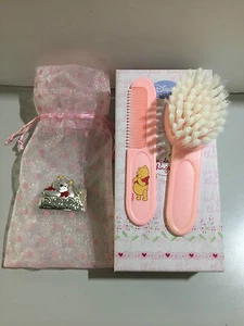 Spazzola e pettine Winnie the Pooh rosa - DISNEY WP1075/R regalo per nascita - Picture 1 of 1