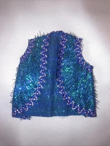 Vintage Barbie Puppe Clone Premier Togs blaue Wimpern Weste Glitzer Hippie Mod Outfit - Bild 1 von 3