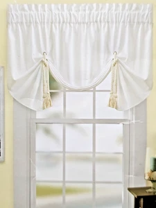 Cenefa de vela estilo náutico Croscill Regalia, 52 pulgadas por 38 pulgadas, blanca (1) - Imagen 1 de 7