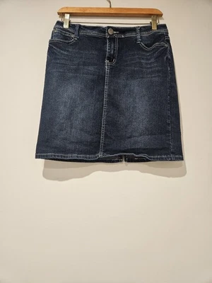 Earl Jean Denim Mini Skirt, Size 4, Blue - Image 1 of 4