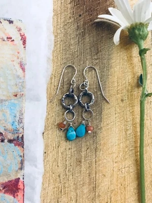 NUEVO: inspirado en el Catálogo Sundance: pendientes de aro colgantes de plata tailandesa Foto 1 de 3