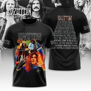 Led Zeppelin 3D T-Shirt AOP Gift For Fans - Picture 1 of 3