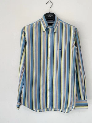 ETRO Blue Striped Silk Men’s Shirt Made In Italy EX CON - Image 1 of 4