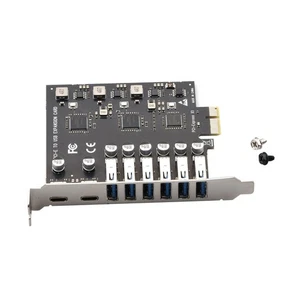 Expansion Card PCI-E to 8 Port USB3.2 Gen1 Controller Type-C 5Gbps Adapter - Picture 1 of 9