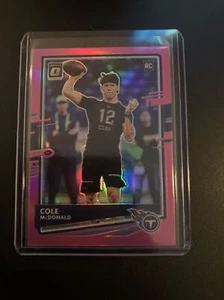 2020 Donruss Optic Preview Cole McDonald P-298 Titans Pink Prizm Rated Rookie RC - Picture 1 of 4
