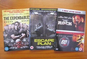 The Expendables DVD 2010 + Escape Plan + The Rock/ Gone In 60 Seconds (All C15) - Picture 1 of 7