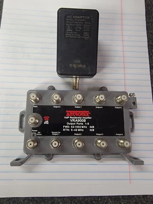 9-Port Bi-Directional Cable TV Splitter w/Zero Signal Loss - Antronix VRA900B/AC - Image 1 of 2