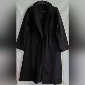 Neu ohne Etikett Damen 100 % Polyester Gürtel Trenchcoat volle Länge langer Mantel Größe L! - Bild 1 von 4