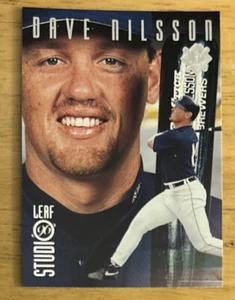 1996 Donruss Leaf Studio Dave Nilsson ￼Baseball Card #134 Brewers DH VG - Picture 1 of 2