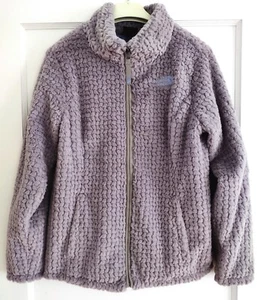 NWOT North Face Girl Large 14-16 Laurel Gray Zip Jacket Chinchilla Sherpa Fleece - Picture 1 of 13