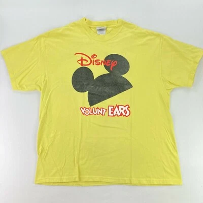 Camiseta Disney Voluntears Mickey manga curta dupla face amarela • Tamanho XL - Imagem 1 de 4