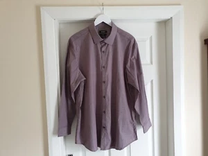 Shirt Men‘s“DKNY“Slim Fit Dirty Cherry Colour White Stripes Size: XL,17 ,32/33 - Picture 1 of 10