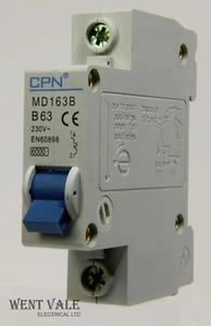 DISYUNTOR CIRCUITO CUDIS MD163B 63A TIPO B 6KA MCB MINITURE - Imagen 1 de 1