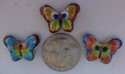 Cloisonne Enamel Butterfly Beads Pendants Charms Mix Your Colors How You Want To - Image 1 of 4