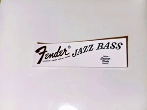 Fender Jazz Bass Guitar Decal - Picture 1 of 1