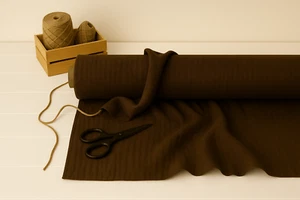 Drab Dark Brown Cotton-Linen Fabric by the Yard – Apparel, Upholstery & Crafts - Picture 1 of 10