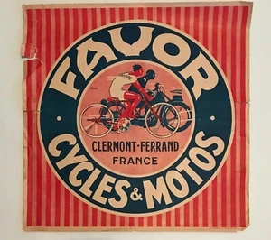 Favor poster motorcycle 1930's cycles & motos square shape, original - Picture 1 of 1