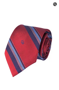 Corbata accesorio de mezcla de seda a rayas diagonales roja y azul vintage para hombre Christian Dior - Imagen 1 de 2