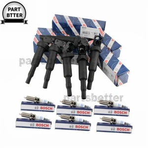 6 OEM BOSCH 0221504470 Ignition Coil & 6 12122158253 Spark Plug For BMW X3 X5 X6 - Picture 1 of 7